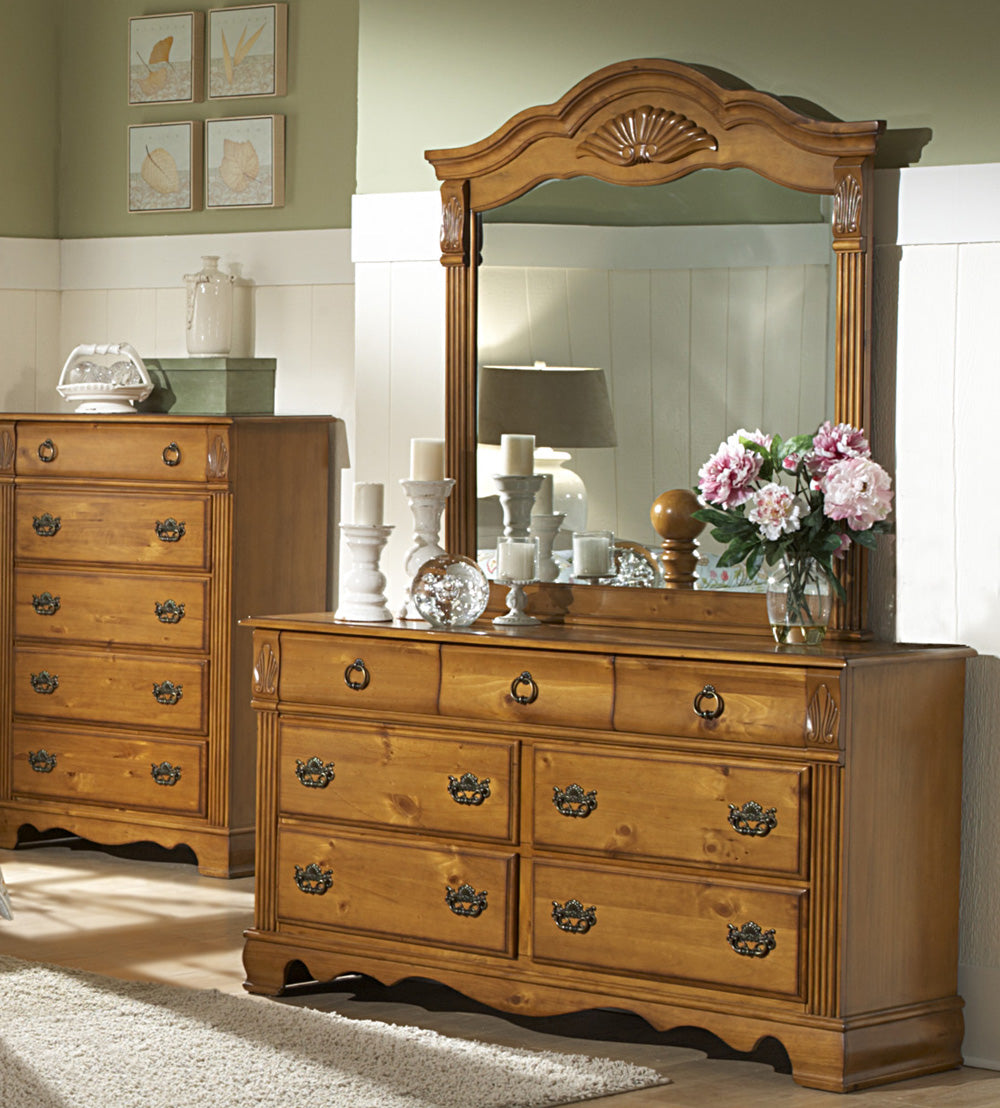 Honey oak online dresser