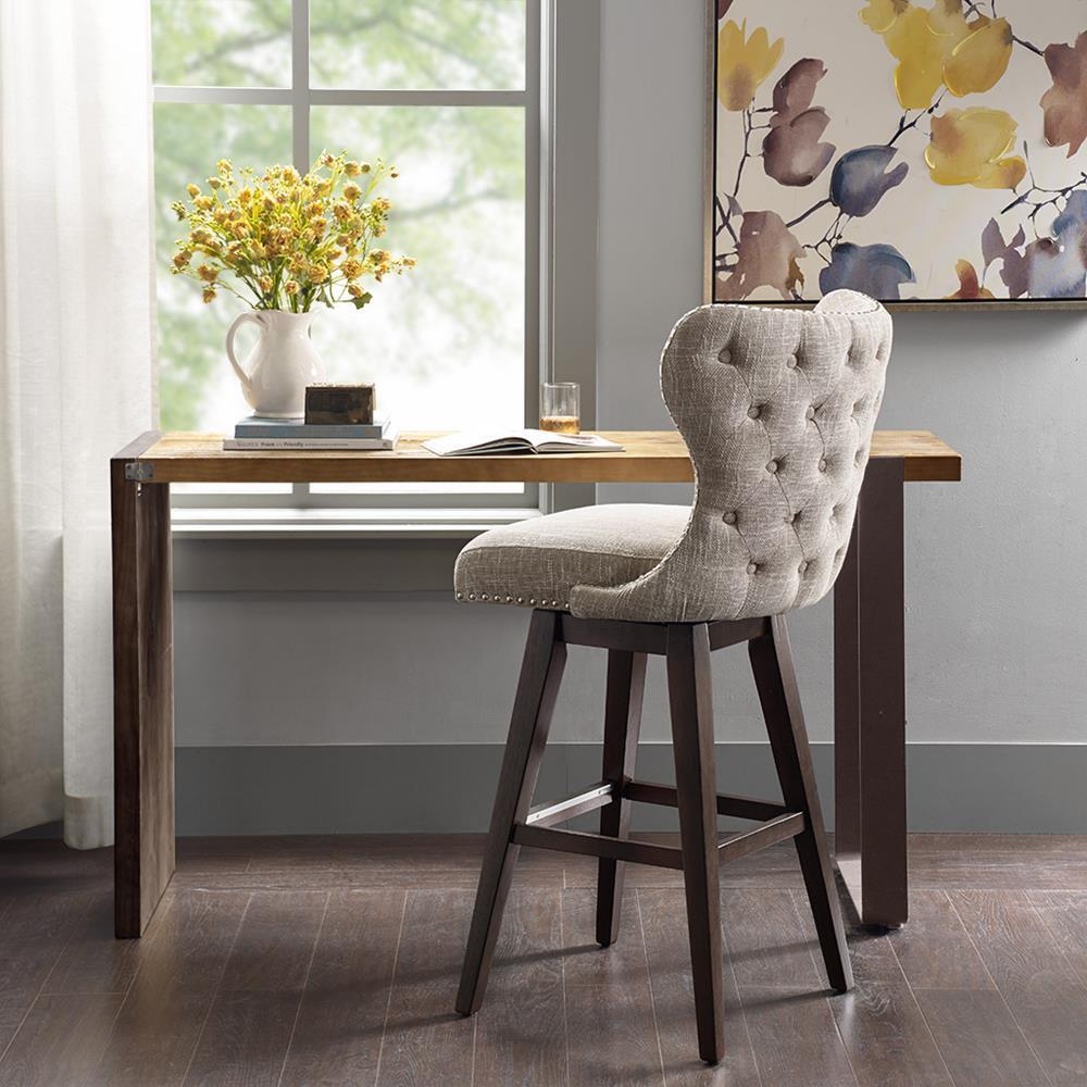 Upholstered bar stools online with nailheads