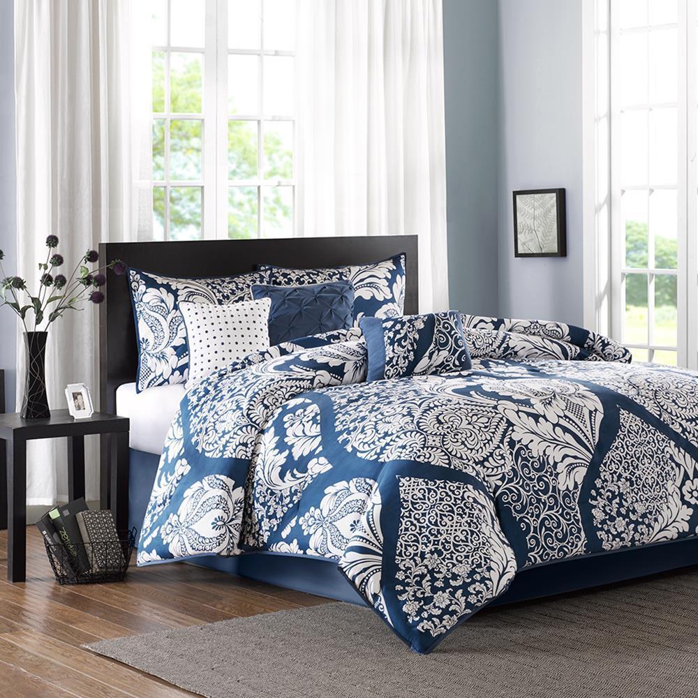 Madison Park Essentials Merritt Comforter (Set) Navy Cal King