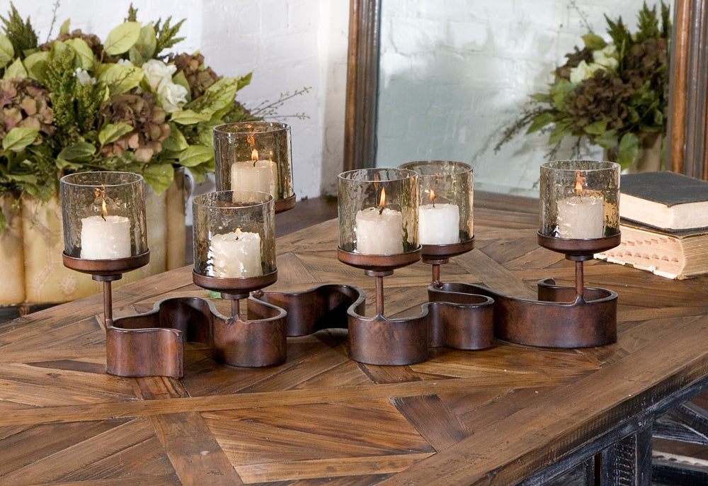 Bronze votive deals candle holder