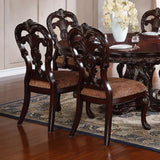 Homelegance Deryn Park 7 Piece Oval Pedestal Dining Room Set in Cherry