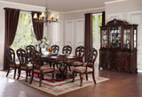 Homelegance Deryn Park 7 Piece Oval Pedestal Dining Room Set in Cherry
