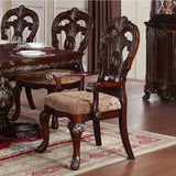Homelegance Deryn Park 7 Piece Oval Pedestal Dining Room Set in Cherry
