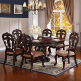 Homelegance Deryn Park 7 Piece Oval Pedestal Dining Room Set in Cherry