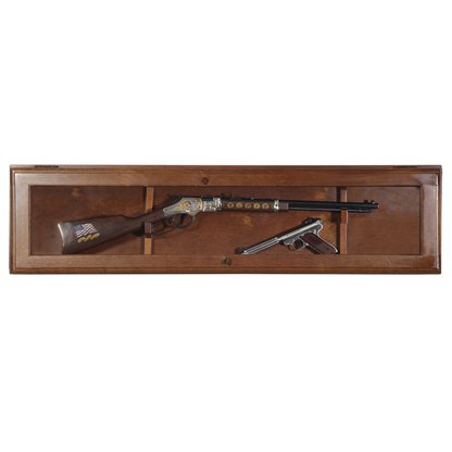 American Furniture Classics Gun Display Medium Brown Hanging Gun Rack  (125-lb Capacity) in the Utility Hooks & Racks department at