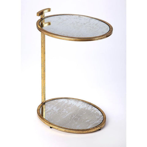 Butler Ciro Gold Metal & Mirror Side Table