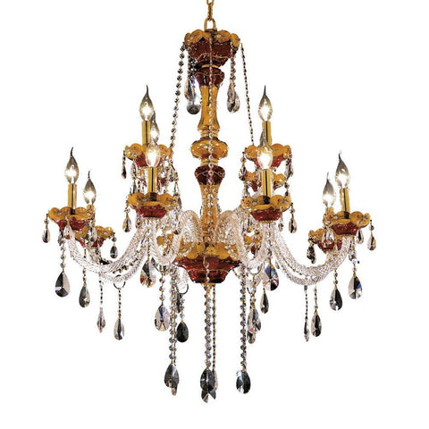 Elegant Lighting Alexandria 12 light Gold Chandelier Clear Royal Cut Crystal