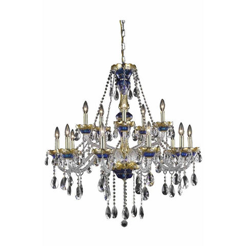 Elegant Lighting Alexandria 15 light Blue Chandelier Clear Spectra Swarovski Crystal