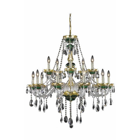 Elegant Lighting Alexandria 15 light Gold Chandelier Clear Elegant Cut Crystal