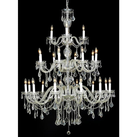 Elegant Lighting Alexandria 24 light Chrome Chandelier Clear Royal Cut Crystal