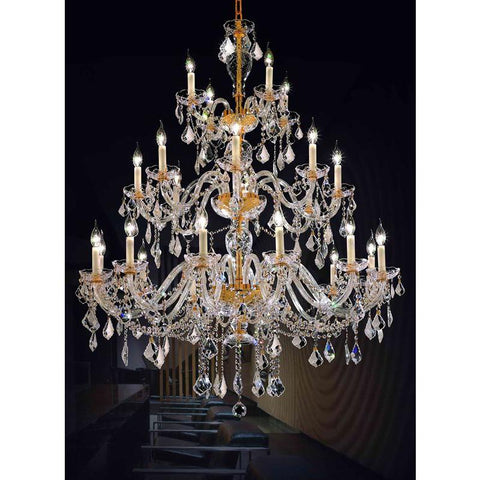 Elegant Lighting Alexandria 24 light Gold Chandelier Clear Elegant Cut Crystal