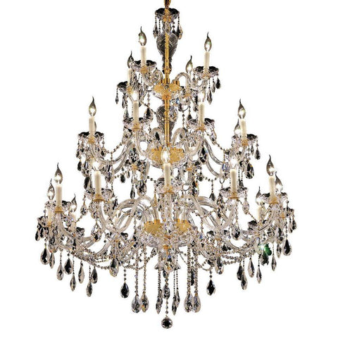 Elegant Lighting Alexandria 24 light Gold Chandelier Clear Elegant Cut Crystal