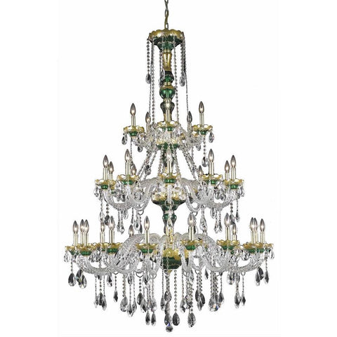 Elegant Lighting Alexandria 30 light Gold Chandelier Clear Elegant Cut Crystal