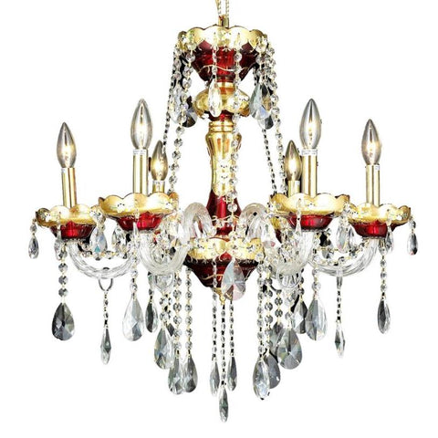 Elegant Lighting Alexandria 6 light Gold Chandelier Clear Spectra Swarovski Crystal