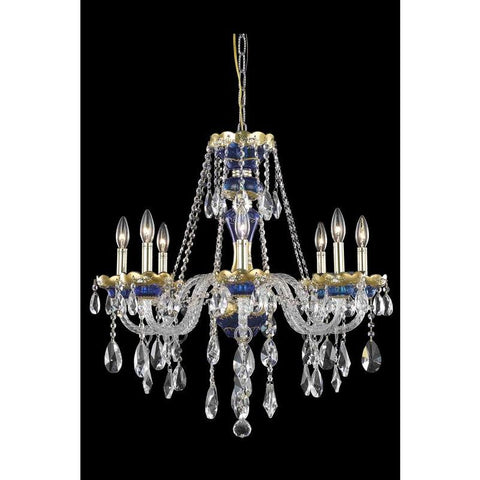 Elegant Lighting Alexandria 8 light Blue Chandelier Clear Spectra Swarovski Crystal