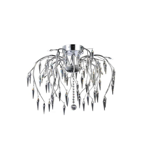 Elegant Lighting Amour 12 light Chrome Flush Mount Clear Elegant Cut Crystal