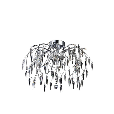 Elegant Lighting Amour 16 light Chrome Flush Mount Clear Elegant Cut Crystal