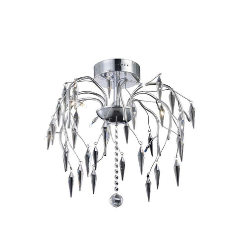 Elegant Lighting Amour 8 light Chrome Flush Mount Clear Elegant Cut Crystal