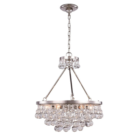 Elegant Lighting Bettina Pendant Lamp D:22" H:22" Lt:6 Polished Nickel Finish Royal Cut Clear