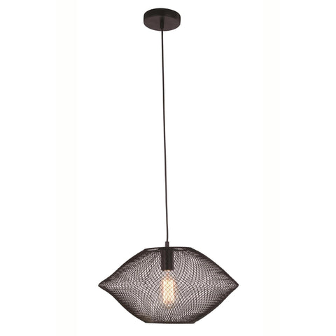 Elegant Lighting Brighton Pendant Lamp D:17.5" H:10" Lt:1 Black Finish