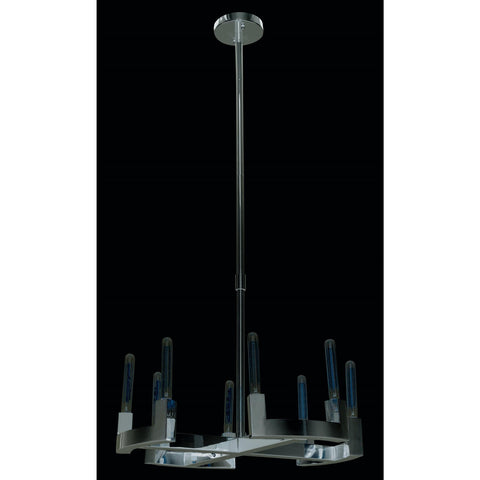 Elegant Lighting Corsica 8-Light 26 Inch Chandelier in Polished Nickel