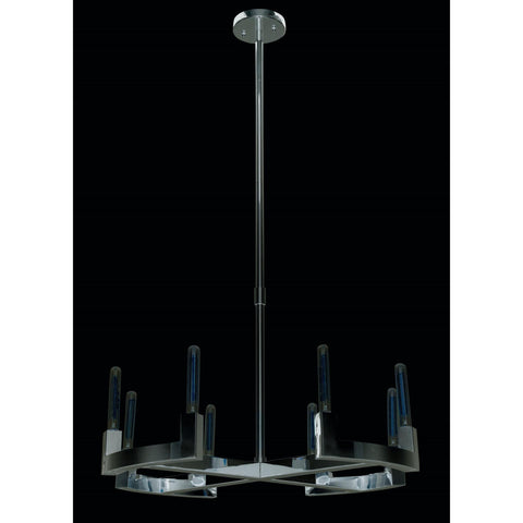 Elegant Lighting Corsica 8-Light 32 Inch Chandelier in Polished Nickel