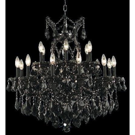 Elegant Lighting Maria Theresa 19 light Black Chandelier Jet (Black) Royal Cut Crystal