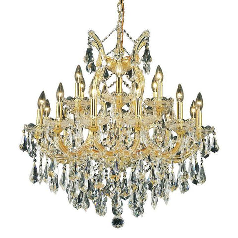 Elegant Lighting Maria Theresa 19 light Gold Chandelier Clear Royal Cut Crystal