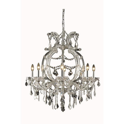 Elegant Lighting Maria Theresa 8 light Chrome Chandelier Clear Swarovski Elements Crystal