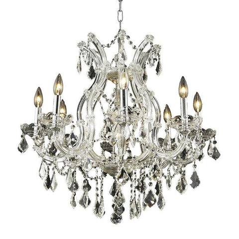 Elegant Lighting Maria Theresa 9 light Chrome Chandelier Clear Elegant Cut Crystal