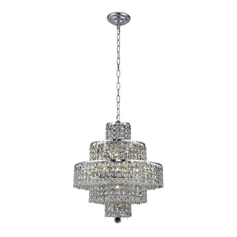 Elegant Lighting Maxime 13 light Chrome Chandelier Silver Shade (Grey) Royal Cut Crystal