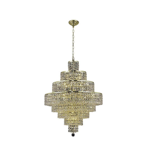 Elegant Lighting Maxime 18 light Gold Chandelier Clear Elegant Cut Crystal