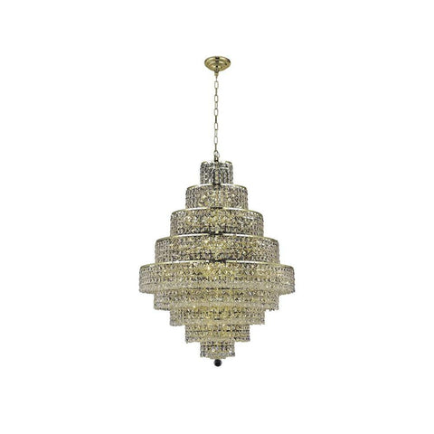 Elegant Lighting Maxime 20 light Gold Chandelier Clear Spectra Swarovski Crystal