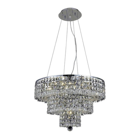 Elegant Lighting Maxime 9 light Chrome Chandelier Clear Royal Cut Crystal