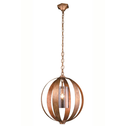 Elegant Lighting Serenity Pendant Lamp D:21" H:24" Lt:1 Golden Iron Finish