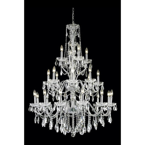 Elegant Lighting St. Francis 24 light Chrome Chandelier Clear Spectra Swarovski Crystal