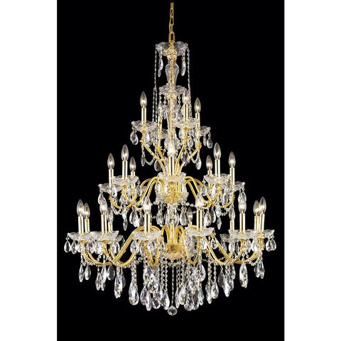 Elegant Lighting St. Francis 24 light Gold Chandelier Clear Spectra Swarovski Crystal