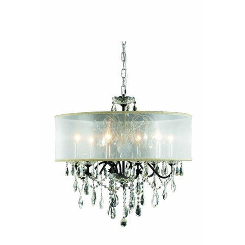 Elegant Lighting St. Francis 6 light Dark Bronze Chandelier Clear Swarovski Elements Crystal