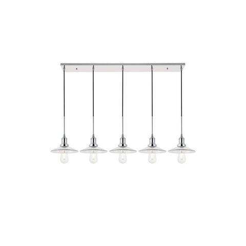 Elegant Lighting Waltz 5 light chrome Pendant