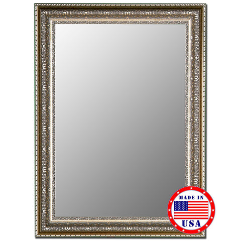 Hitchcock Butterfield Venetian Washed Silver Framed Wall Mirror