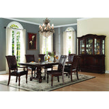 Homelegance Lordsburg 8 Piece Double Pedestal Dining Room Set in Dark Brown