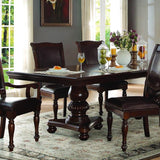 Homelegance Lordsburg 8 Piece Double Pedestal Dining Room Set in Dark Brown