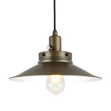 Hudson & Canal Descartes Brushed Brass Wide Brim Table Lamp with Pulley System