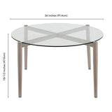 Hudson & Canal Kadmos Round Coffee Table in Satin Nickel