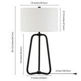 Hudson & Canal Marduk Table Lamp in Blackened Bronze