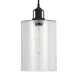 Hudson & Canal Nora pendant in seeded glass and blackened bronze