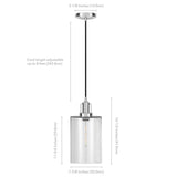 Hudson & Canal Nora pendant in seeded glass and polished nickel