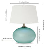 Hudson & Canal Reese table lamp in sea glass