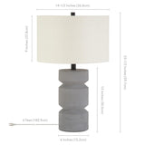 Hudson & Canal Reyna table lamp in concrete