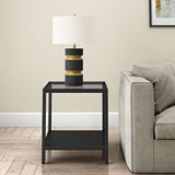 Hudson & Canal Rigan side table in blackened bronze